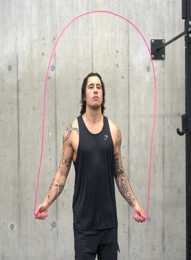 Swissskip Speed Jump Rope by Dayan Kolev, 5mm PVC Skipping Rope, for Beginners and Advanced Athletes, Ideal for Fitness, Cardio, Boxing & CrossFit, Adjustable length with Unbreakable Handles (Pink) - Image 4