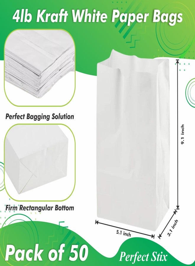Perfect Stix 4lb Kraft Paper Bags - Pack of 50 Count (Kraft Bags 4lb-50CT) in White - Image 2