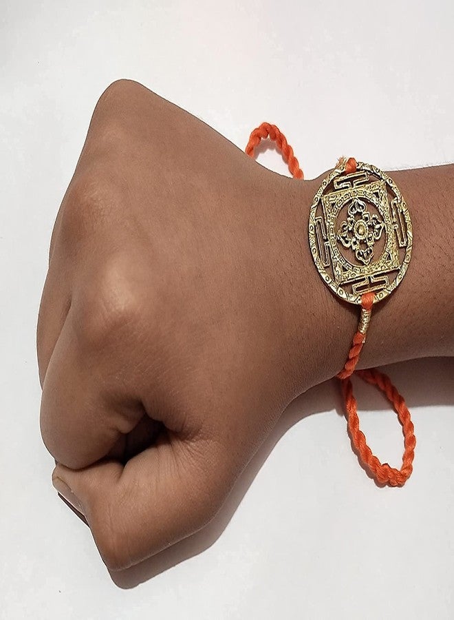 ATHZ 2 Rakhi set for Brothers || Brass Dial Rakhis || Made in India || dial can be cleaned and made to shine - Image 4