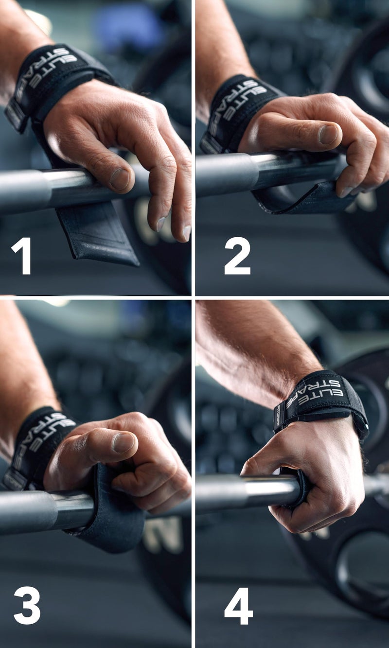 FitgriffÂ® Elite Straps - Lifting Wrist Straps (Rubber Grips) for Weightlifting, Gym, Workout, Deadlift - Anti-Slip Revolution for Men and Women (Black, M/L) - Image 2