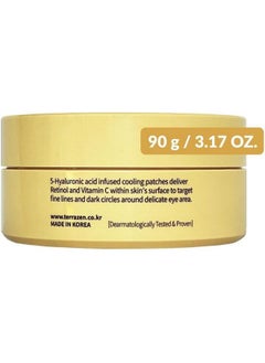 Terrazen Terrazen Korean Eye Patches with Retinol and 24K Gold - Hydrogel Eye Mask for Dark Circles, Puffiness, Fine Lines - Korean Skincare with Collagen Booster, Vitamin C, Soothing Cooling Effect - 60 Pcs  - Image 5