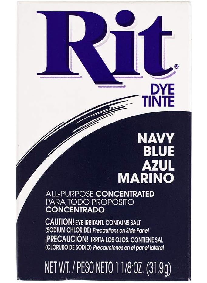 RIT All Purpose Concentrated Rit Dye Powder Single Pack for Clothing, DÃ©cor, and Crafts â€“ Navy Blue - Image 1