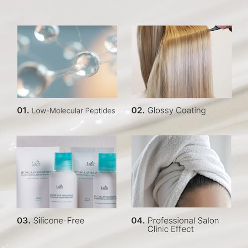 LADOR Hydro LPP Keratin Hair Treatment - Anti Frizz Conditioner Mask for Dry, Damaged, Color Treated, Gray Hair - Hydrolyzed Collagen (2. 5.07 Fl Oz) - Image 3