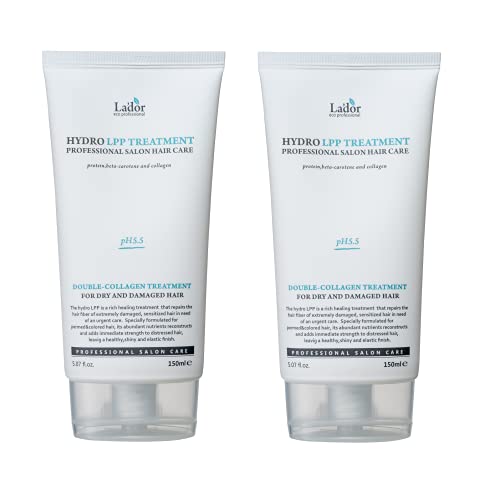 LADOR Hydro LPP Keratin Hair Treatment - Anti Frizz Conditioner Mask for Dry, Damaged, Color Treated, Gray Hair - Hydrolyzed Collagen (2. 5.07 Fl Oz) - Image 1