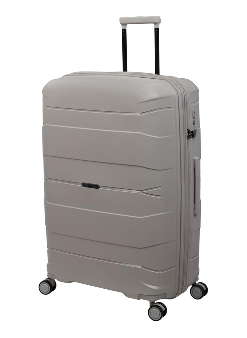 it Luggage it luggage Momentous, Unisex Polypropylene Material Hard Case Luggage, 8x360 degree Spinner Wheels, Expandable Trolley Bag, TSA Type lock, 15-2886-08, Size Medium, Color Pumice Stone  - Image 1