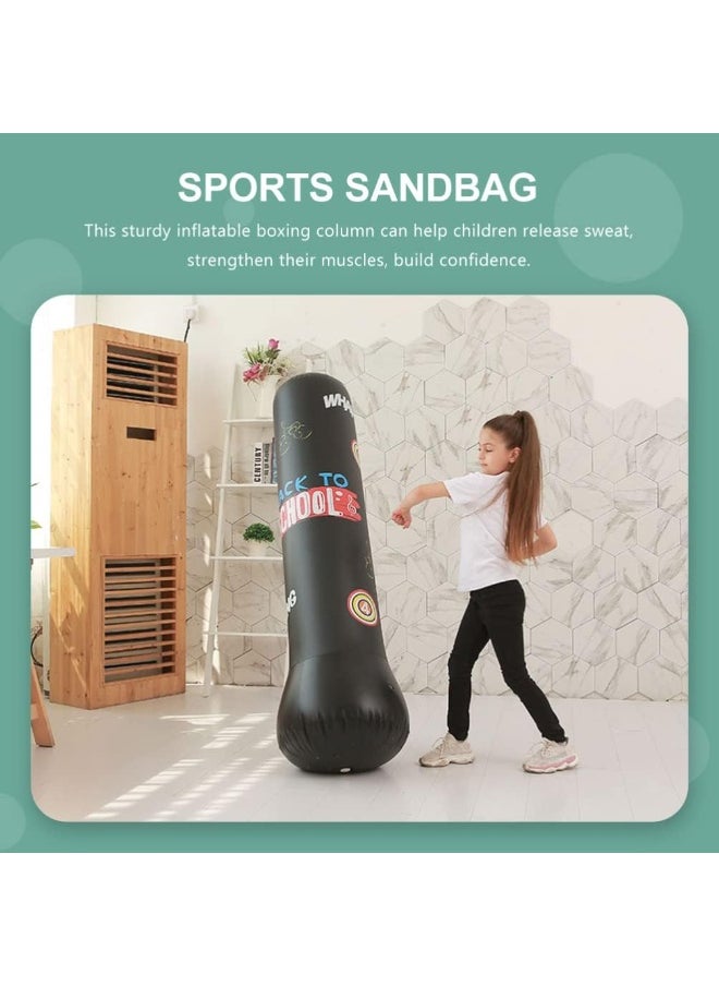 KCDMBUE Inflatable Punching Column 120cm, Freestanding PVC Boxing Bag for Kids & Adults, Kickboxing, Karate, Taekwondo, Stress Relief, Fitness & Training Games (Style 2)  - Image 3