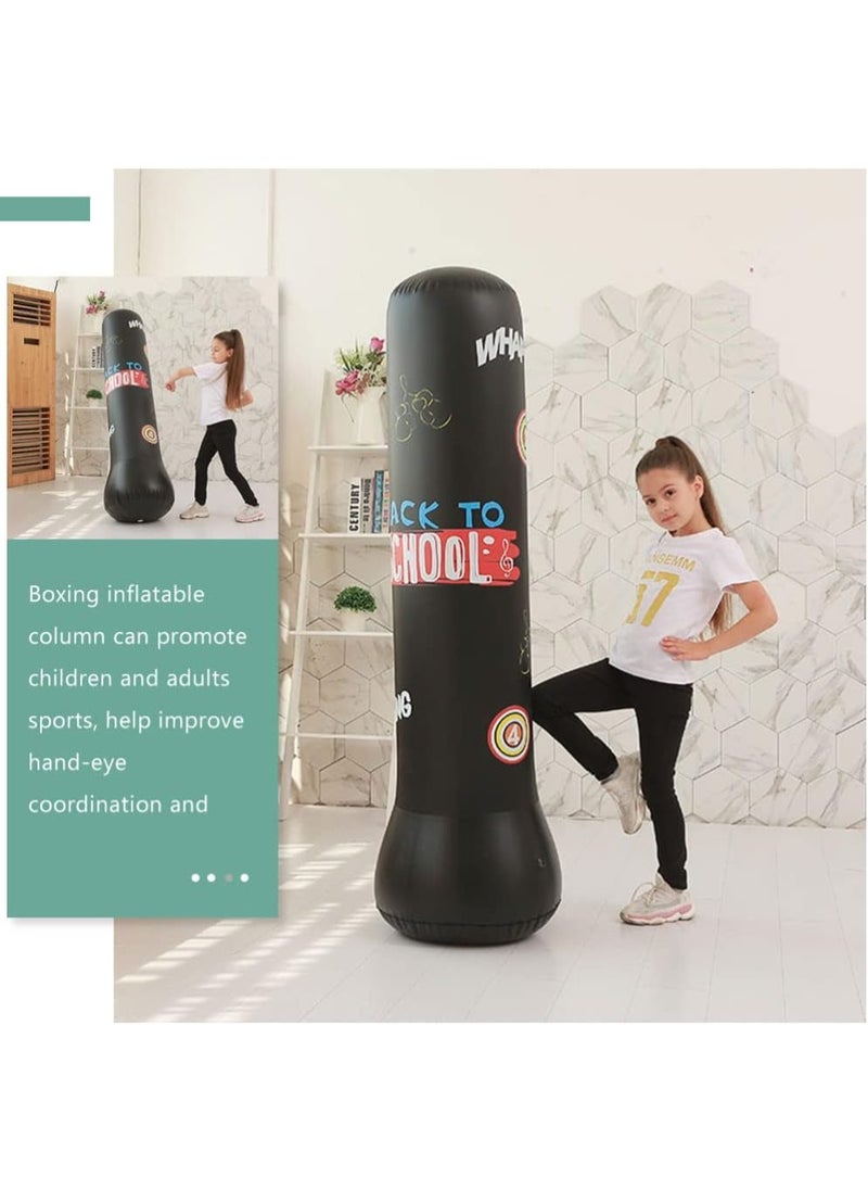KCDMBUE Inflatable Punching Column 120cm, Freestanding PVC Boxing Bag for Kids & Adults, Kickboxing, Karate, Taekwondo, Stress Relief, Fitness & Training Games (Style 2)  - Image 4