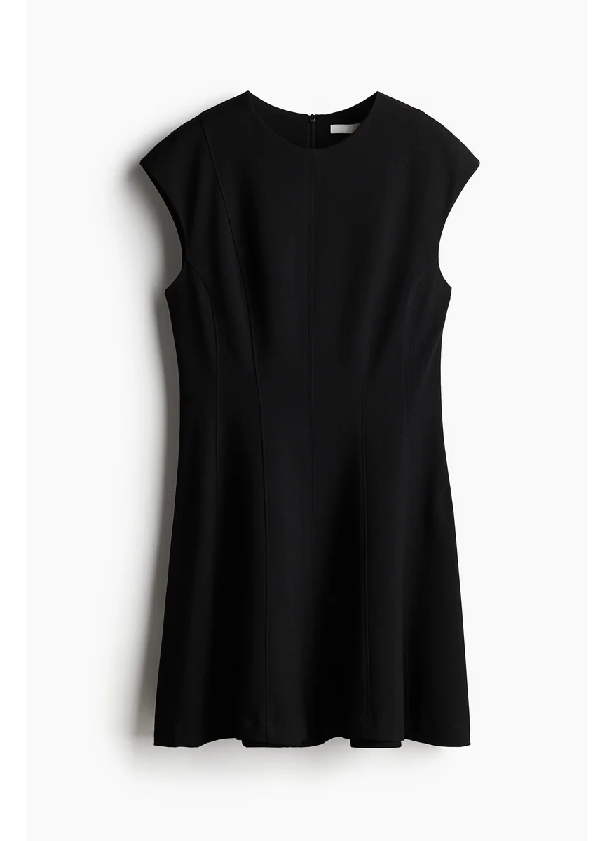 H&M Flared-Skirt Twill Dress