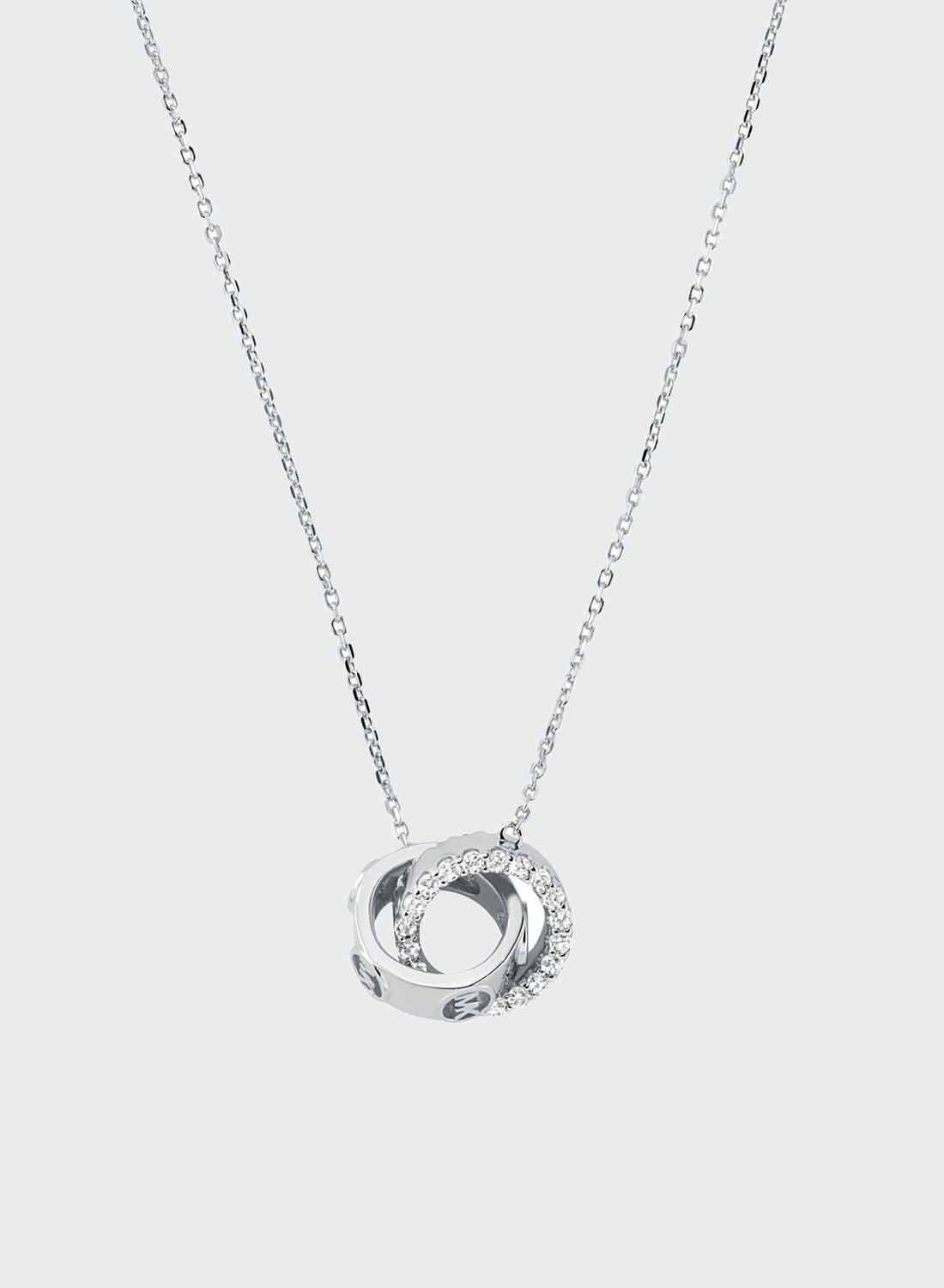Buy Michael Kors Silver Dual Rings Necklace for Women in KSA