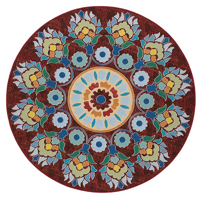 النساجون الشرقيون سجادة دائرية جوبلين أرابيسك مودرن مقاس 160 × 160 سم - Image 1