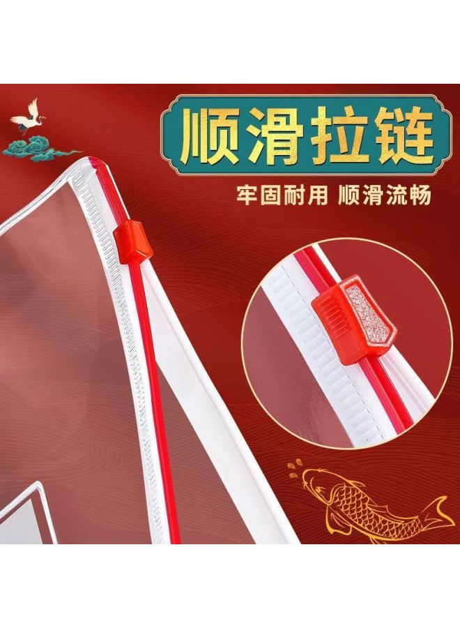 HELPS Document Transparent Edge Bag Archive Information Bag Plastic Storage Bag Stationery Student Waterproof Office Supplies - Image 2