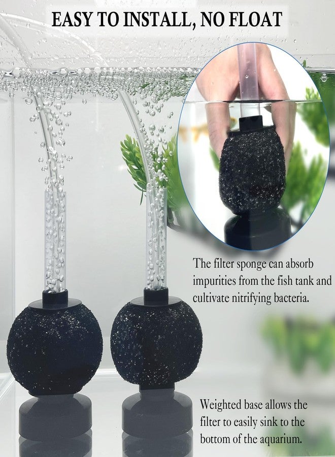 HITOP Aquarium Sponge Filter with Air Tube, Corner Sponge Filter for Fry/Shrimp/Betta Fish Tank (Round-S(1-15Gal)) - Image 4