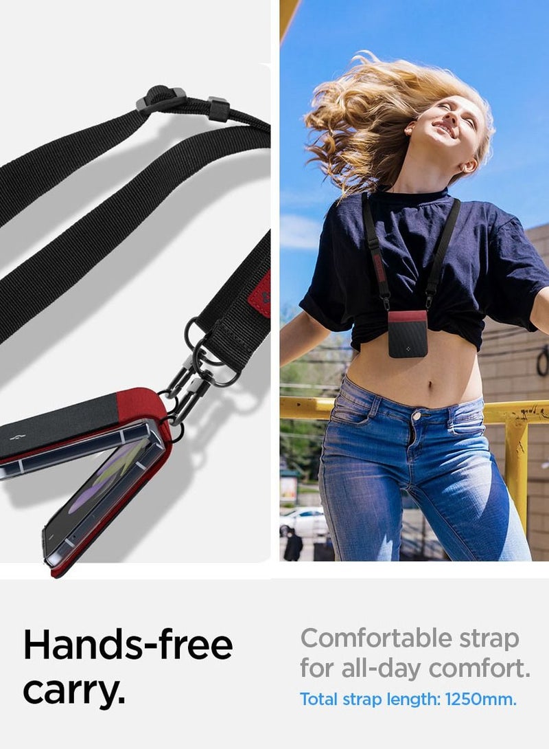 Spigen Compoty Samsung Galaxy Z Flip 4 Case Cover with Strap - Lady Bug - Image 4