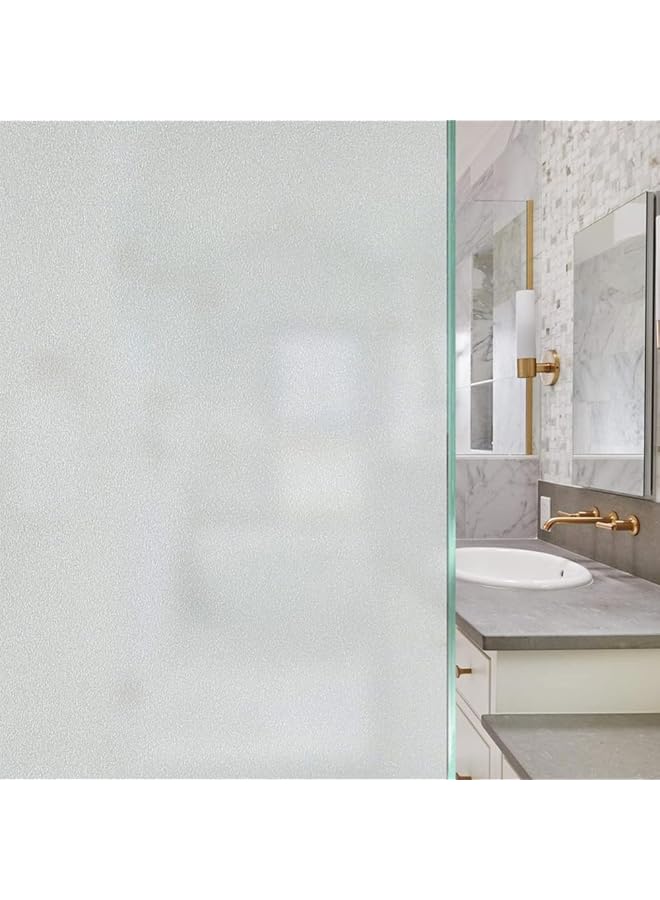 The Bros Frosted Window Privacy Film,Reusable Sun Blocking No Glue Self Static Cling Frosted Glass Window Film PVC Opaque Removable Bathroom Door Window Covering Decorative Frosting Stickers-40*200CM - Image 1