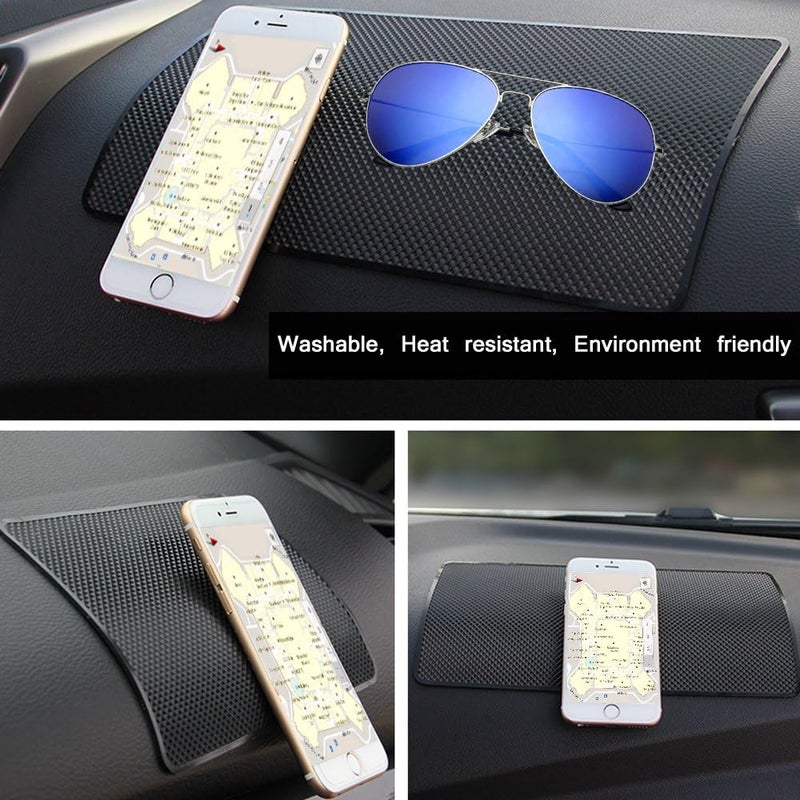 DaKuan Car Dashboard Anti-Slip Mat, 4 Packs 10.5" x 5.7" and 8" x 5.1" Sticky Non-Slip Dashboard Gel Latex Pad for Cell Phone, Sunglasses, Keys, Coins - Image 5