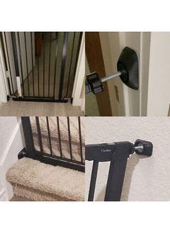 Baby Gate Extender Extention 4 Pack Baby And Pet Safety Stair Gate Threaded Spindle Rods Replacement Parts Bundle With Wall Protector (Round Black 4 Pack) - pzsku/Z849554C16F2FC1F111BCZ/45/_/1724415532/c4090aa1-acff-444b-8475-8c1856167a73