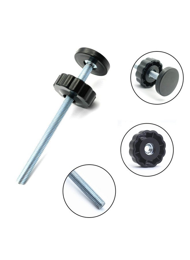 في ماسي وصلة تمديد بوابة الطفل مكونة من 4 قطع لبوابة سلالم سلامة الأطفال والحيوانات الأليفة، حزمة قطع غيار لقضبان المغزل الملولبة مع واقي الحائط (4 عبوات مستديرة سوداء) - Image 3