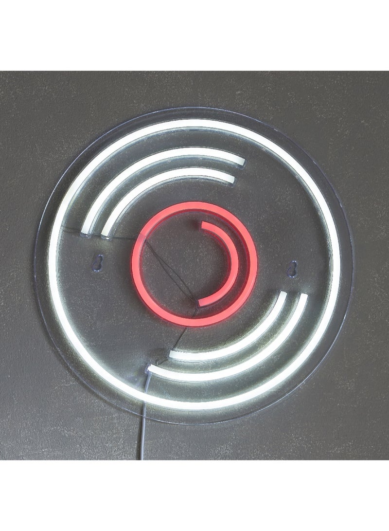 Home Box إطار قرص لين LED ضوء نيون 32 × 32 × 2 سم  - Image 1