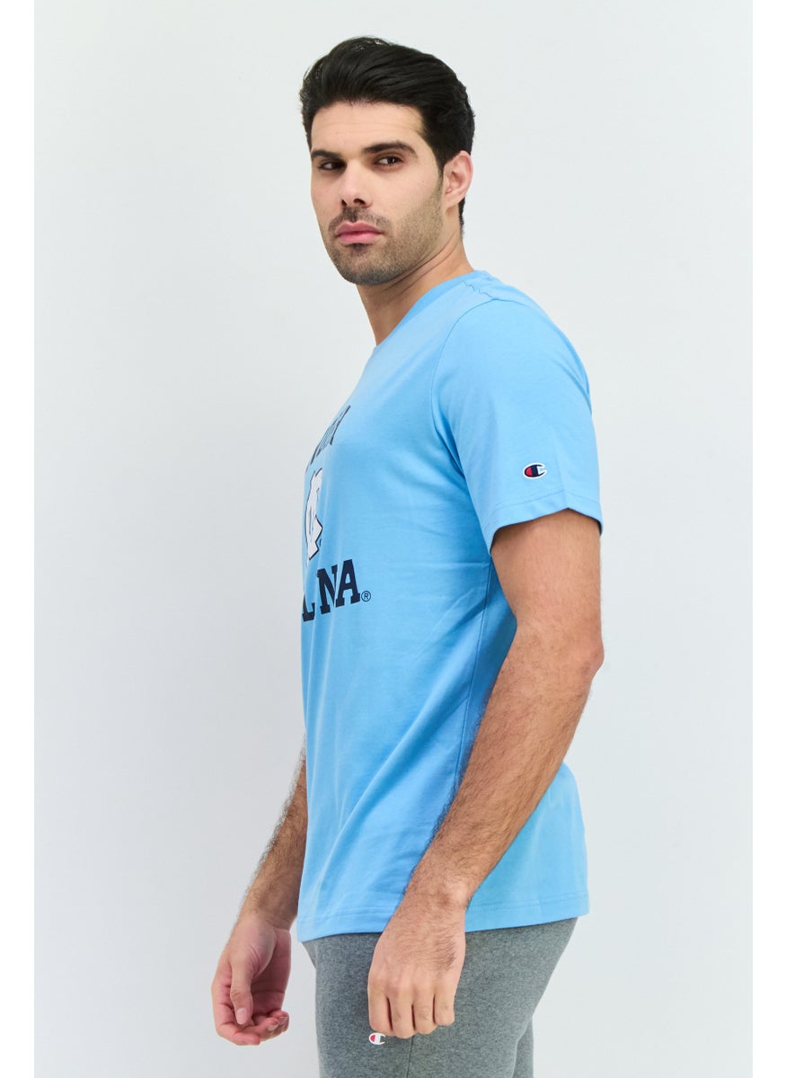 Champion Men Sportswear Fit Short Sleeve Outdoor T Shirt, Light Blue  - Image 2