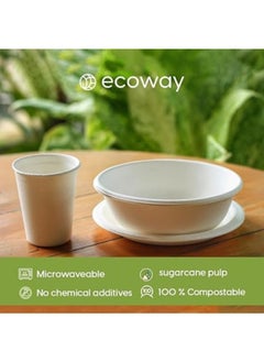 Ecoway Pack Of 50 Disposable Bagasse Plates Set, Compostable Party Supplies, Biodegradable Dinnerware Include Dinner & Cutlery Set, Utensils for Party, Picnic - pzsku/Z84955C5DA86276A1FF21Z/45/_/1740395993/f66d464d-13df-42b9-844c-60939a347fe1