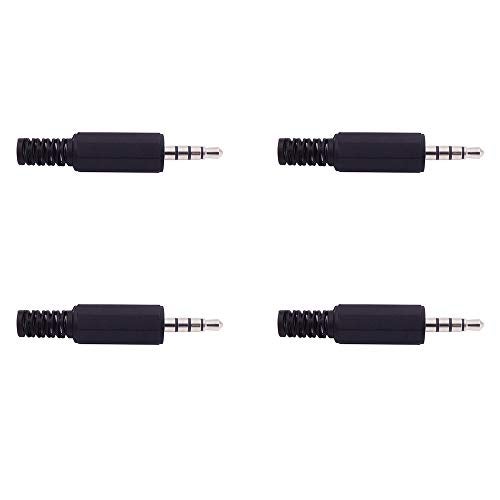 Fancasee 4 Pack 3.5mm Replacement Repair Plug Jack TRRS 4 Pole Stereo Male Plug 1/8" 3.5mm Solder Type DIY Audio Cable Connector for Headphone Headset Earphone Microphone Cable Repair - Image 3