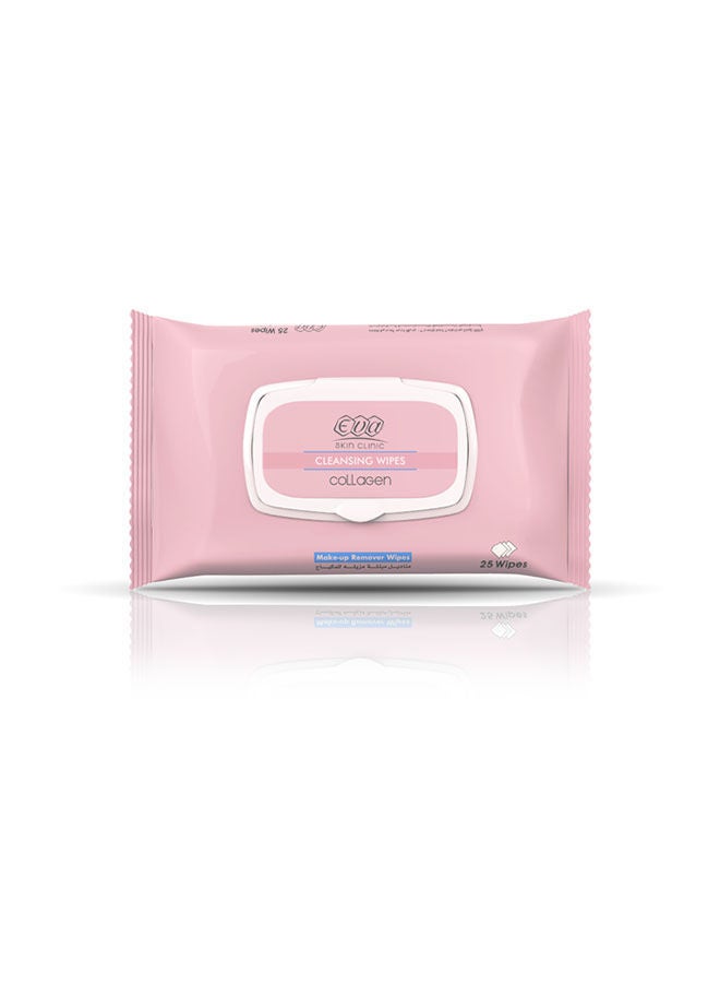 Eva مناديل الكولاجين المرطبة والمنظفة للوجه 25 منديل