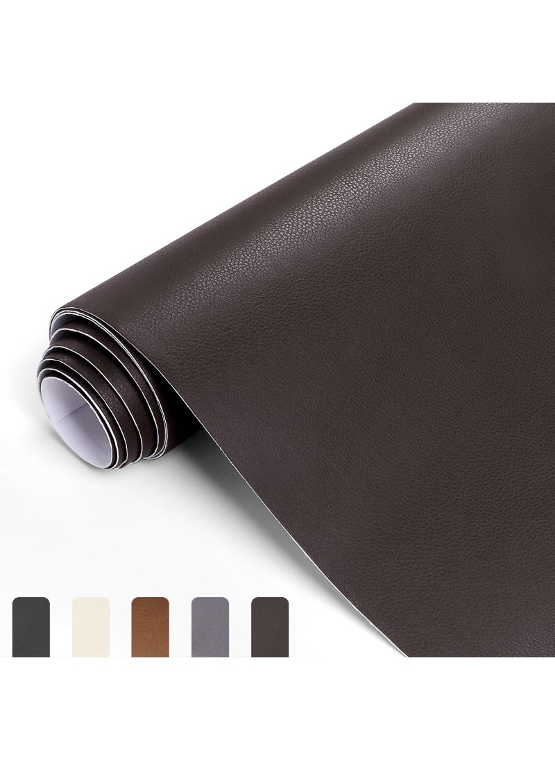 Sesybuty Sesybuty Leather Repair Patch Kit  17x79 Inch Instant Repair for Scratches Cracks  Peels on Furniture Couch Sofa Car Seats Handbags Cabinets Self Adhesive Leather Repair Tape Dark Brown 