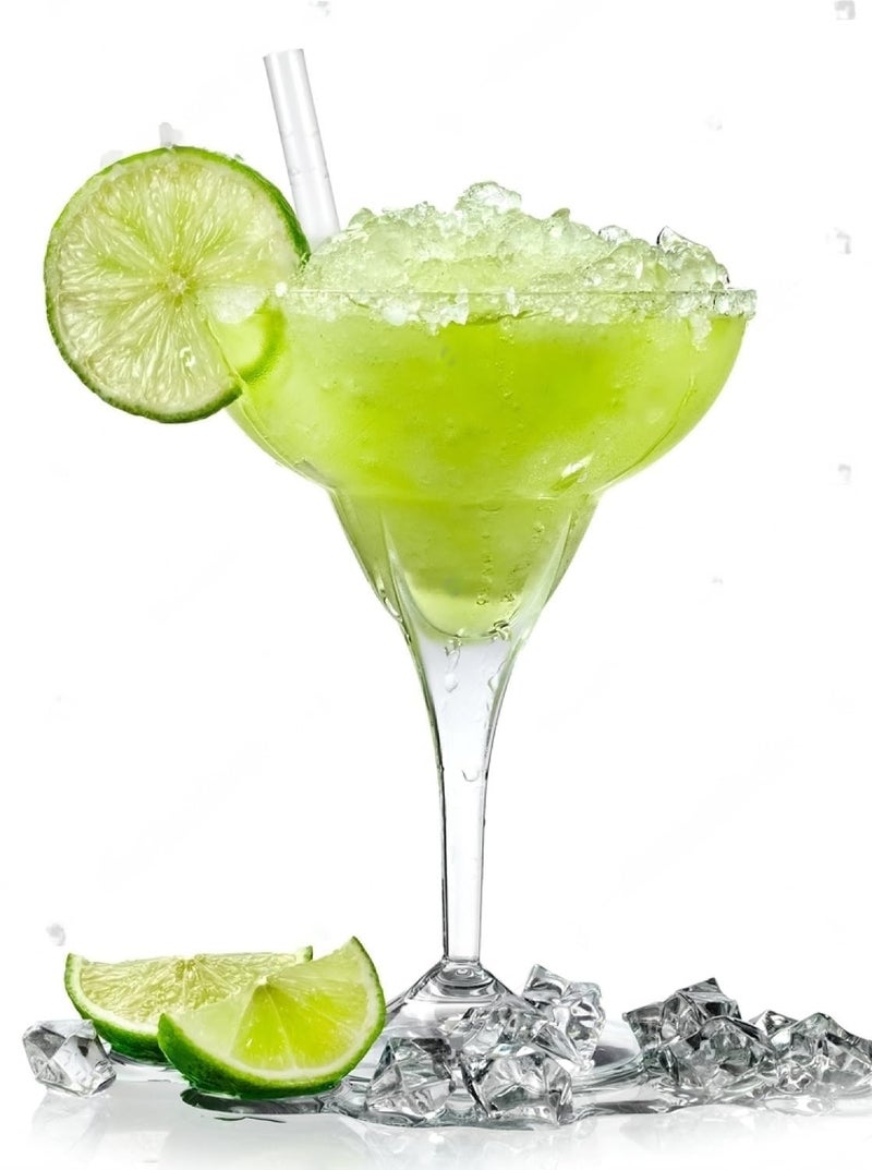 YZM YZM Italian Premium Margarita Glasses 295 ml Crystal Clear Whiskey Glassware with Stem Good for Bar Party Wedding Anniverwsary Holiday SAT of 6  - Image 1