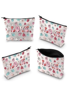 WCGXKO Sign Language Heart Makeup Bag Asl Gift Asl Interpreter Deaf Gift Gift for Asl Teacher Asl Zipper Pouch (LOVE HAND)  - Image 3