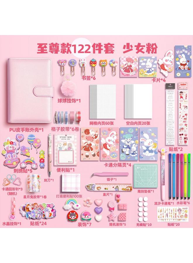 Bluejw Hand Account Gift Box Internet Celebrity Account Book Loose-leaf Removable Cute Girl Pink Large Large Capacity Suit Girl's Hair - Image 1