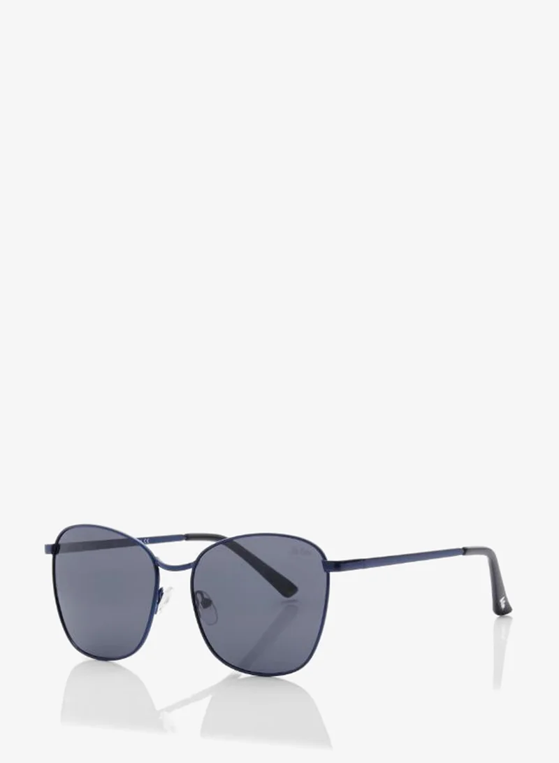 Lee Cooper Polarized Sunglasses Dark Blue Frame Grey Mirror Lens 55mm  - LC1207C03