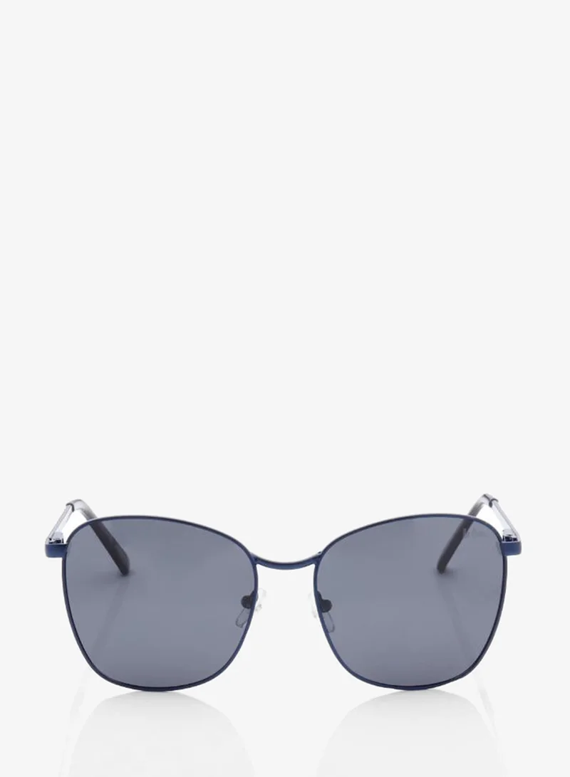 Lee Cooper Polarized Sunglasses Dark Blue Frame Grey Mirror Lens 55mm  - LC1207C03
