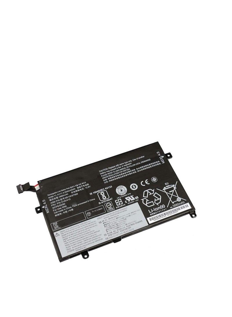 Terabyte 01AV411 01AV412 01AV413 Laptop Battery for Lenovo ThinkPad E470 E470C E475 Series SB10K97568 SB10K97569 SB10K97570 3ICP6/54/90 3ICP6/55/90 3INP6/54/91 11.1V 45Wh - Image 1