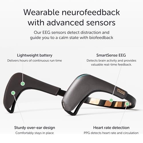MUSE 2: The Brain Sensing Headband USB-C- EEG MUSE Headband Meditation Tracker - Multi Sensor Biofeedback Devices for Home Use with Responsive Sound Feedback Guidance - Neurofeedback Devices - Image 4