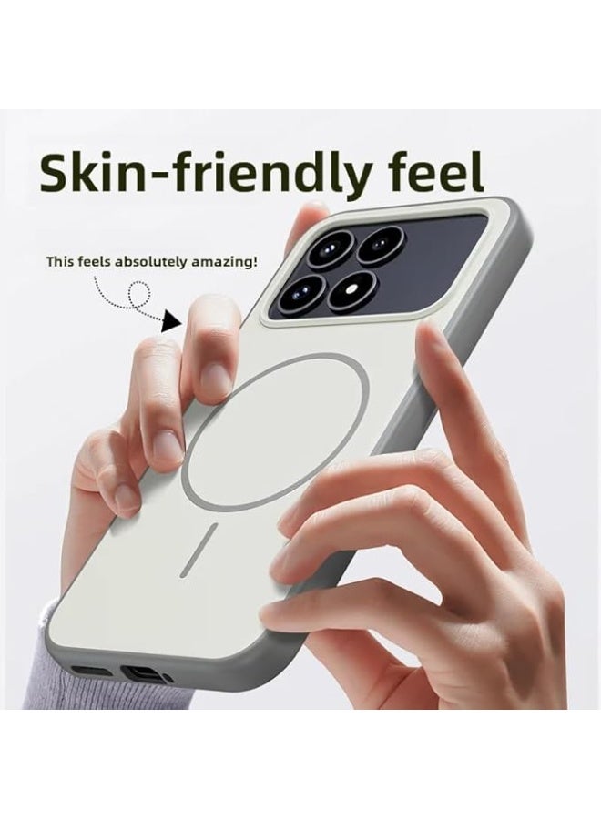 Magnetic Case Compatible with Xiaomi Poco F8 Ultra 5G Support Wireless Charging Skin-Friendly Phone Case Anti-Fingerprint Anti-Yellowing Shockproof Back Cover - Image 2