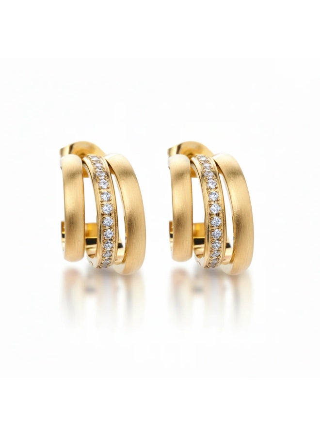 Bariq The Trinity Pavé Hoops - Tarnish Free - Image 1