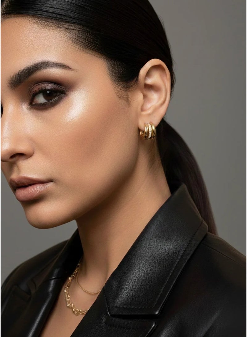 Bariq The Trinity Pavé Hoops - Tarnish Free - Image 2