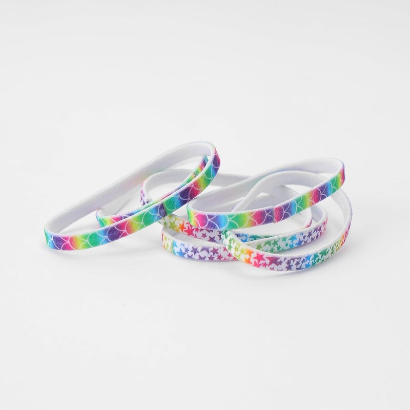 Glitters مجموعة أربطة شعر مرمرية مرنة أنيقة من GLITTERS للفتيات والنساء (مجموعة من 14) - Image 3