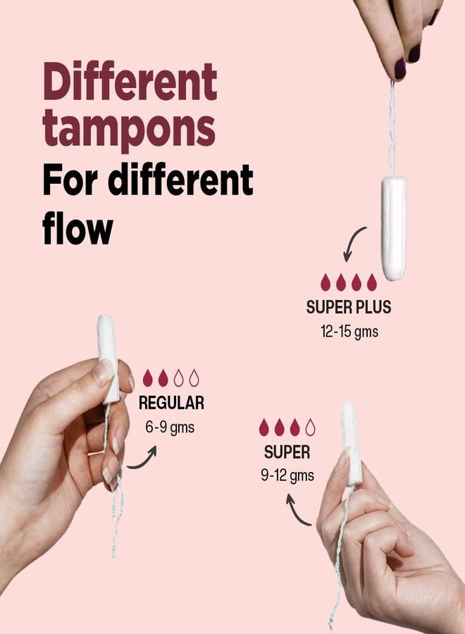 PEESAFE 100% Organic Cotton Tampons (Regular | For Light To Medium Flow | Comfortable & Stain-Free Experience | Fda Approved (Pack of 32 - Image 3