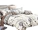 Swanson Beddings مجموعة أغطية سرير سوانسون بتصميم زهور الأقحوان القابل للعكس 3 قطع 100 قطن غطاء لحاف ووسادتين شمسيتين الملكة غير مشمولة - Image 2