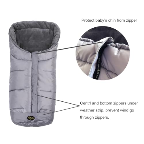 CozyMe Stroller Blanket Evelution, Stroller Footmuff Winter Toddler Universal Stroller Bunting Bag for 6-36 M, Waterproof Bunting Bag - Image 3
