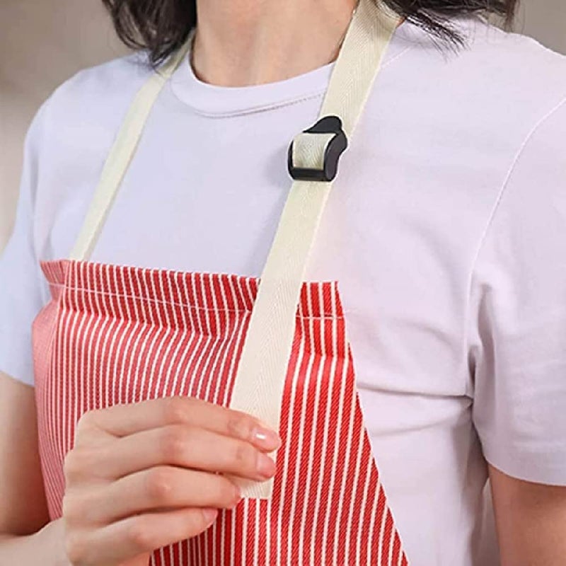 PLENARO Cooking Apron Adjustable Waterproof Chef Apron with Pocket and 2 Side Coral Velvet Towels for Hands Wiping Quilt for Home Kitchen Grill Restaurant - Image 2