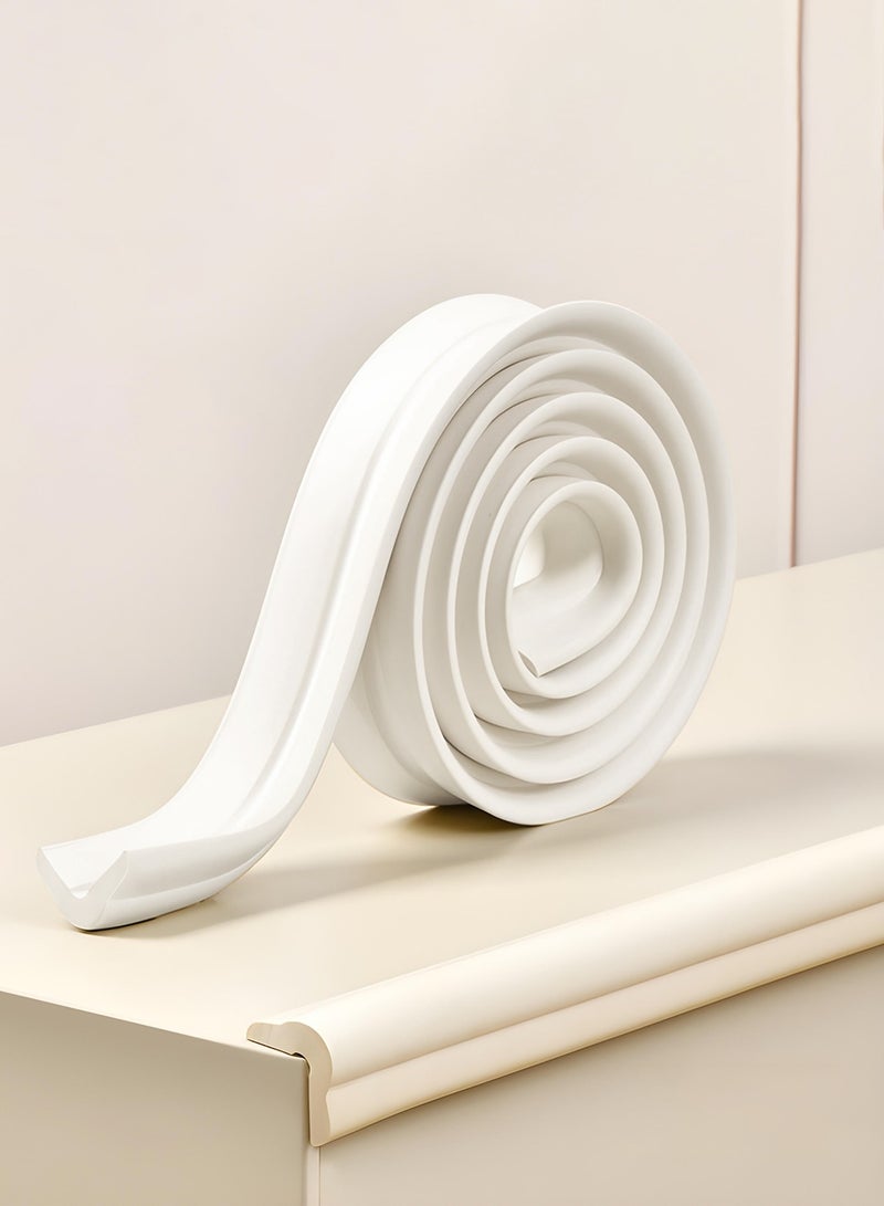 Baybee 6.5 ft Baby Proofing Edge & Corner Safety Guards for Kids | Child Safety Protector for Furniture Cushion | Extra Long 6.5Ft Edge | Safe Edge & Corner Cushion White - Image 1