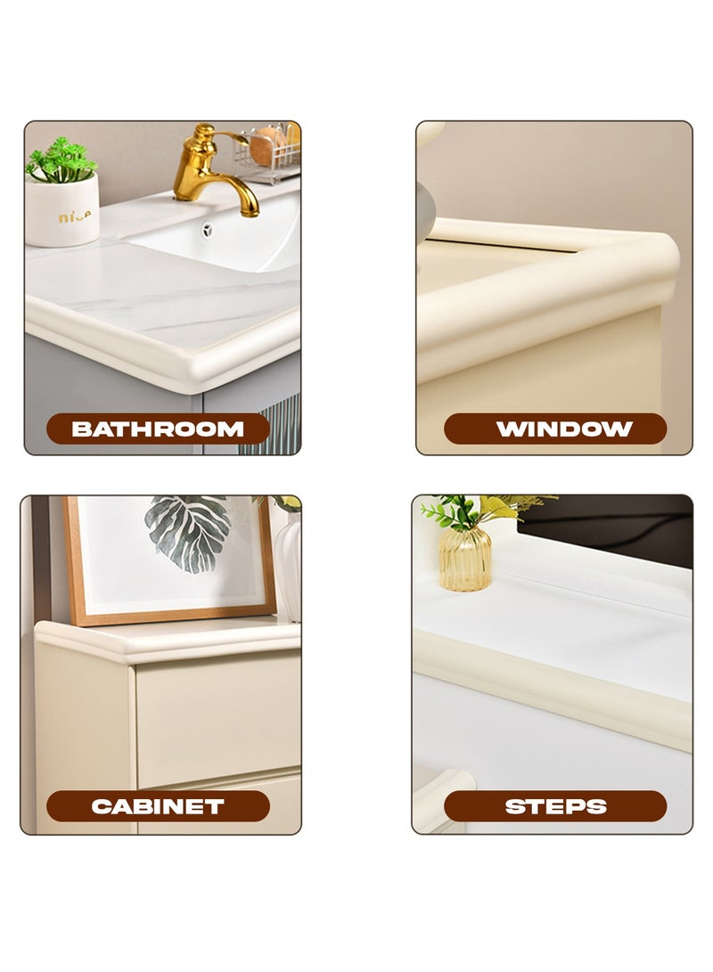 Baybee 6.5 ft Baby Proofing Edge & Corner Safety Guards for Kids | Child Safety Protector for Furniture Cushion | Extra Long 6.5Ft Edge | Safe Edge & Corner Cushion White - Image 5