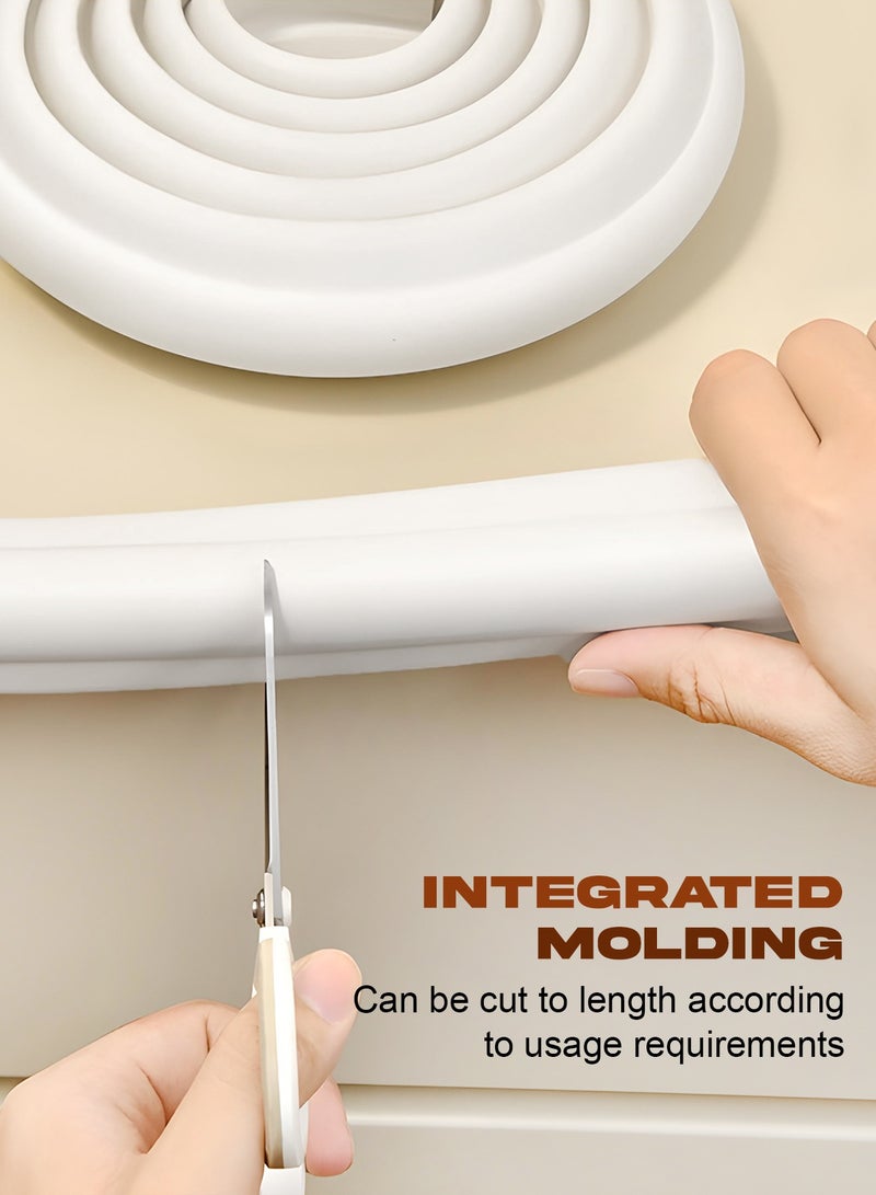 Baybee 6.5 ft Baby Proofing Edge & Corner Safety Guards for Kids | Child Safety Protector for Furniture Cushion | Extra Long 6.5Ft Edge | Safe Edge & Corner Cushion White - Image 4