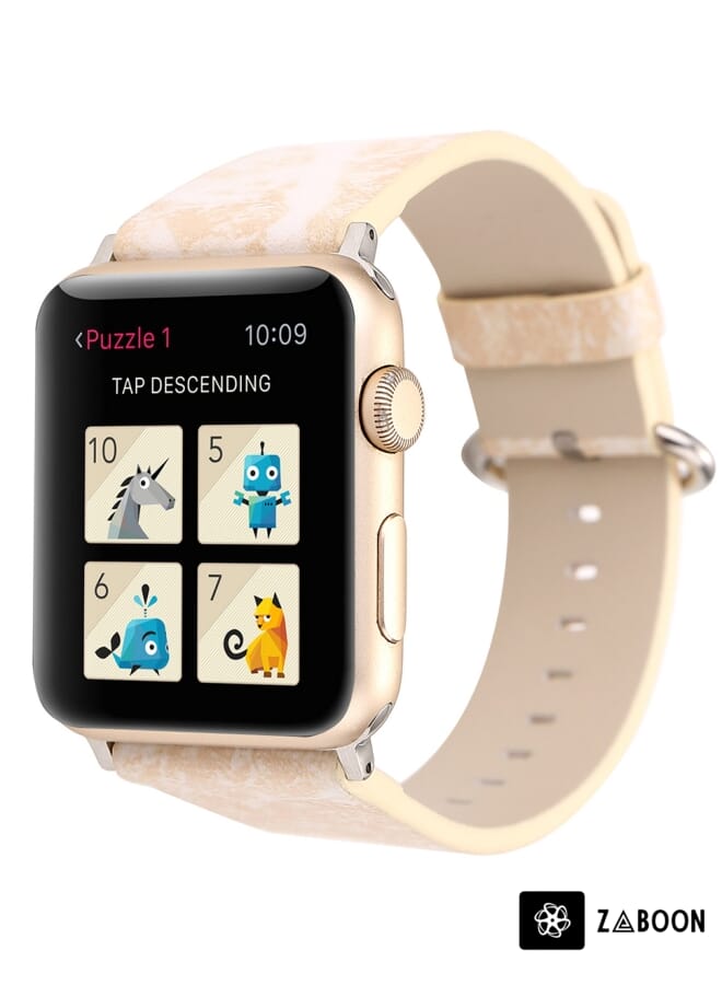 Zaboon Apple Watch Series 3 & 2 & 1 38mm Fashion Marble Vein Texture Wrist Watch Leather Band - Image 1