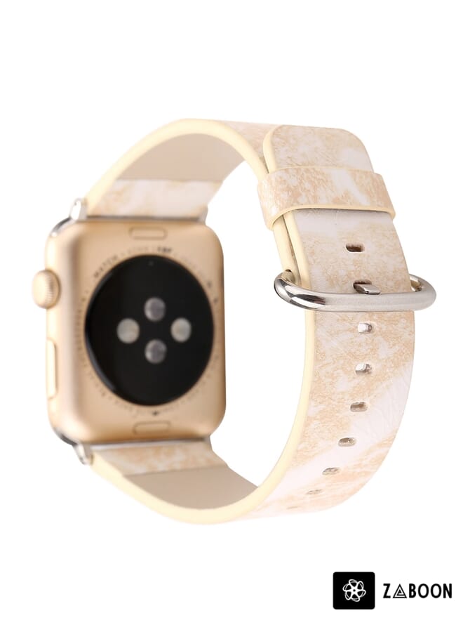Zaboon Apple Watch Series 3 & 2 & 1 38mm Fashion Marble Vein Texture Wrist Watch Leather Band - Image 3
