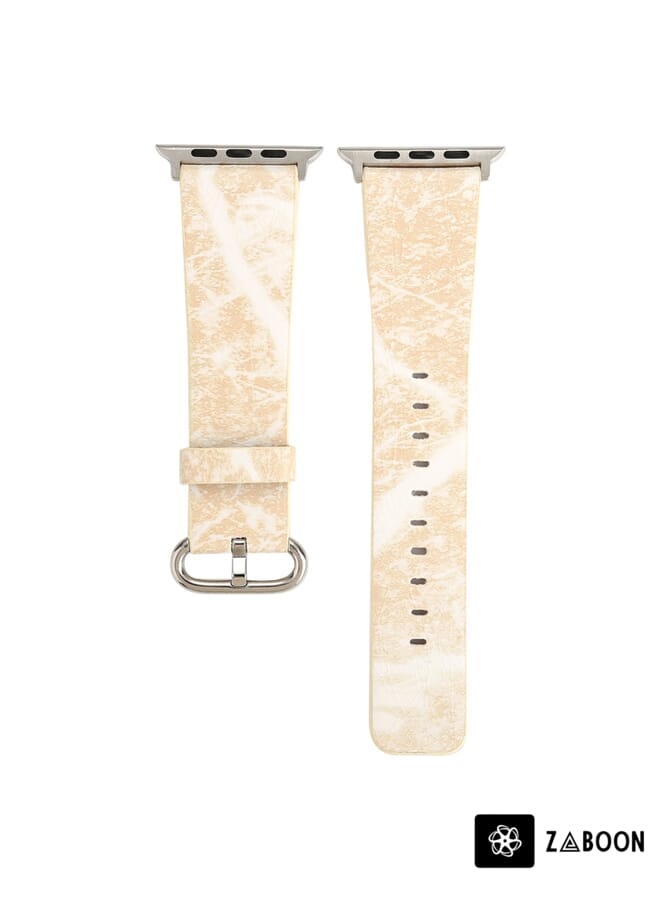 Zaboon Apple Watch Series 3 & 2 & 1 38mm Fashion Marble Vein Texture Wrist Watch Leather Band - Image 2