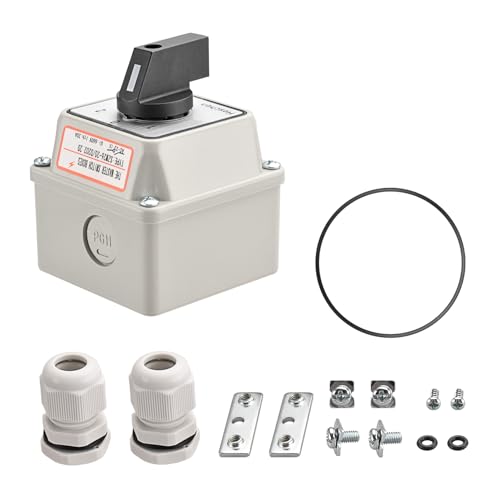 Heschen Universal Rotary Cam Selector Changeover Switch, SZW26-20/D202.2D, 660V 20A, ON-Off-ON, 3 Position 2 Phase 8 Terminals, with Master Switch Exterior Box,TUV(Standard Box) - Image 4