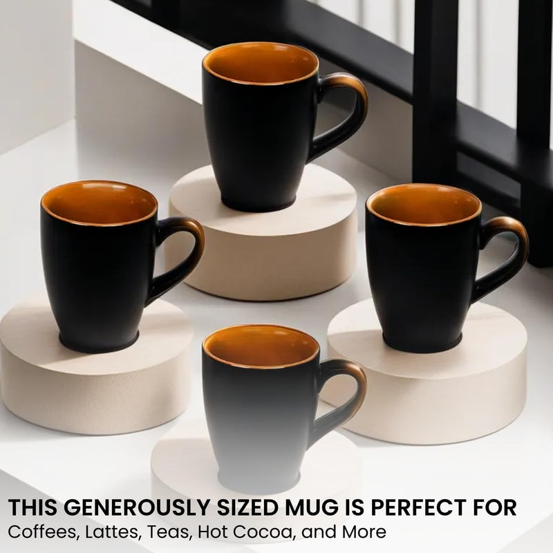 Kittens KITTENS Ceramic Coffee Mug Set of 4 Microwave and Dishwasher Safe Food Grade Black Matt Finish 275ml - Image 4